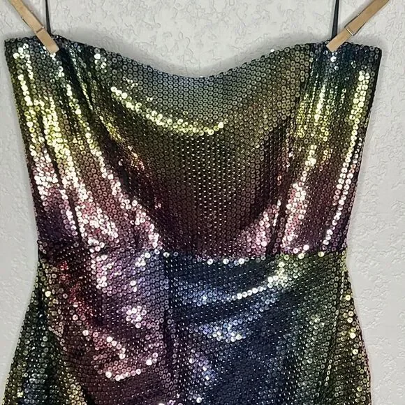 NWT The New Arrivals by ILKYAZ OZEL Isla Blue Jade Bustier Dress EU 38/Medium - Picture 4 of 16